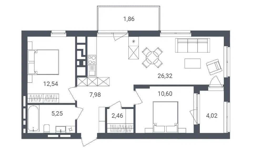 For sale 2-room Apartment 69.18 sq.m Володимира Великого L'viv - photo 4