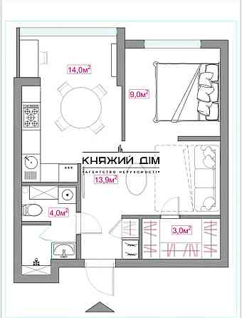 Продається 1-к квартира в ЖК Лебединий м Харківська Київ