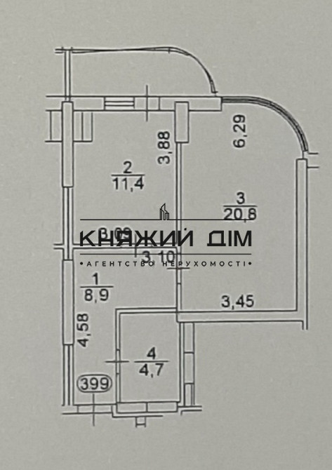 Видовая 1к. квартира в новом доме м.Дружбы Народов. КОД ОБЪЕКТА: 21133321. Киев - изображение 3