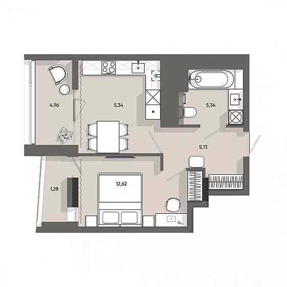 Продаж Квартира 1-кімнатна, 2/10 поверх на вул. Раковського Івана L'viv