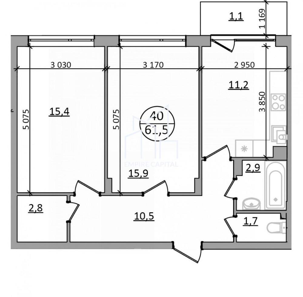 Продаж Квартира 2-кімнатна, 2/5 поверх на вул. Широка Briukhovychi (m Lviv raion) - photo 10