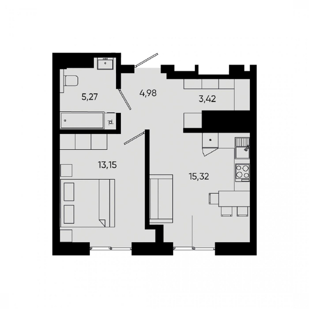 Продаж Квартира 1-кімнатна, 2/8 поверх на вул. Малоголосківська Львов - изображение 2