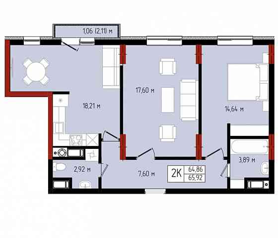 Продаж Квартира 2-кімнатна на Бельведерська-Ленкавського Івано-Франківськ