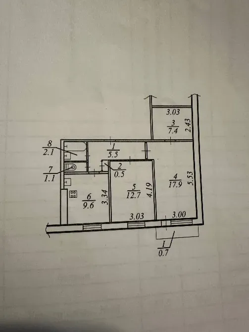 Продаж 3к Квартира 57 кв.м Сонячна Набережна, 42 Дніпро - фото 2