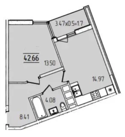 Продаж Квартира 1-кімнатна на ул. Краснова, 1д Одеса