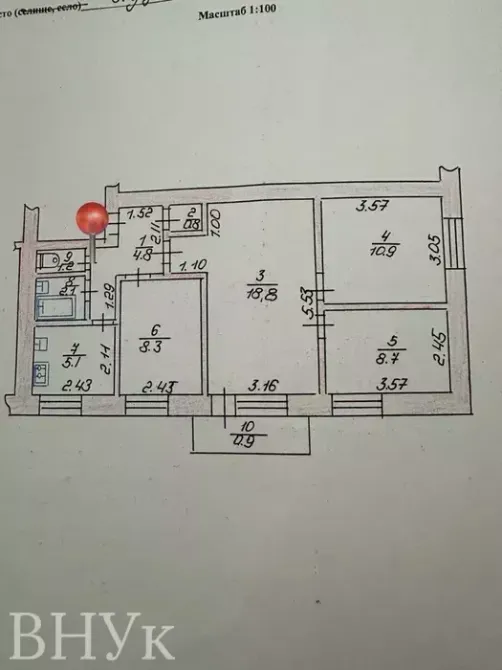 Продаж Квартира 4-кімнатна, 3/5 поверх на Потебні Луцьк - фото 10