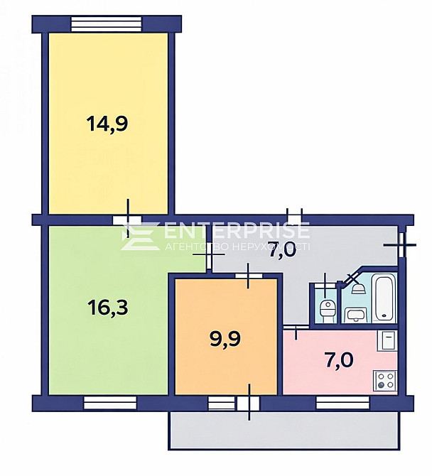 Продаж Квартира 3-кімнатна, 7/9 поверх на вул. Героїв полку «Азов» Київ - фото 11