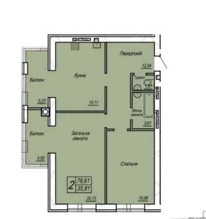 Продаж 2к Квартира 80 кв.м Велика Бердичівська Zhytomyr