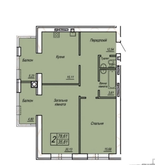 Продаж 2к Квартира 80 кв.м Велика Бердичівська Житомир - фото 1