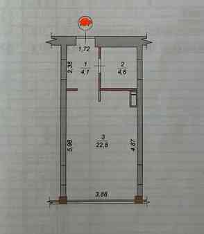 Продаж 1к Квартира 32 кв.м Грушевского 98а Zhytomyr