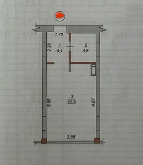 Продаж 1к Квартира 32 кв.м Грушевского 98а Zhytomyr - photo 1