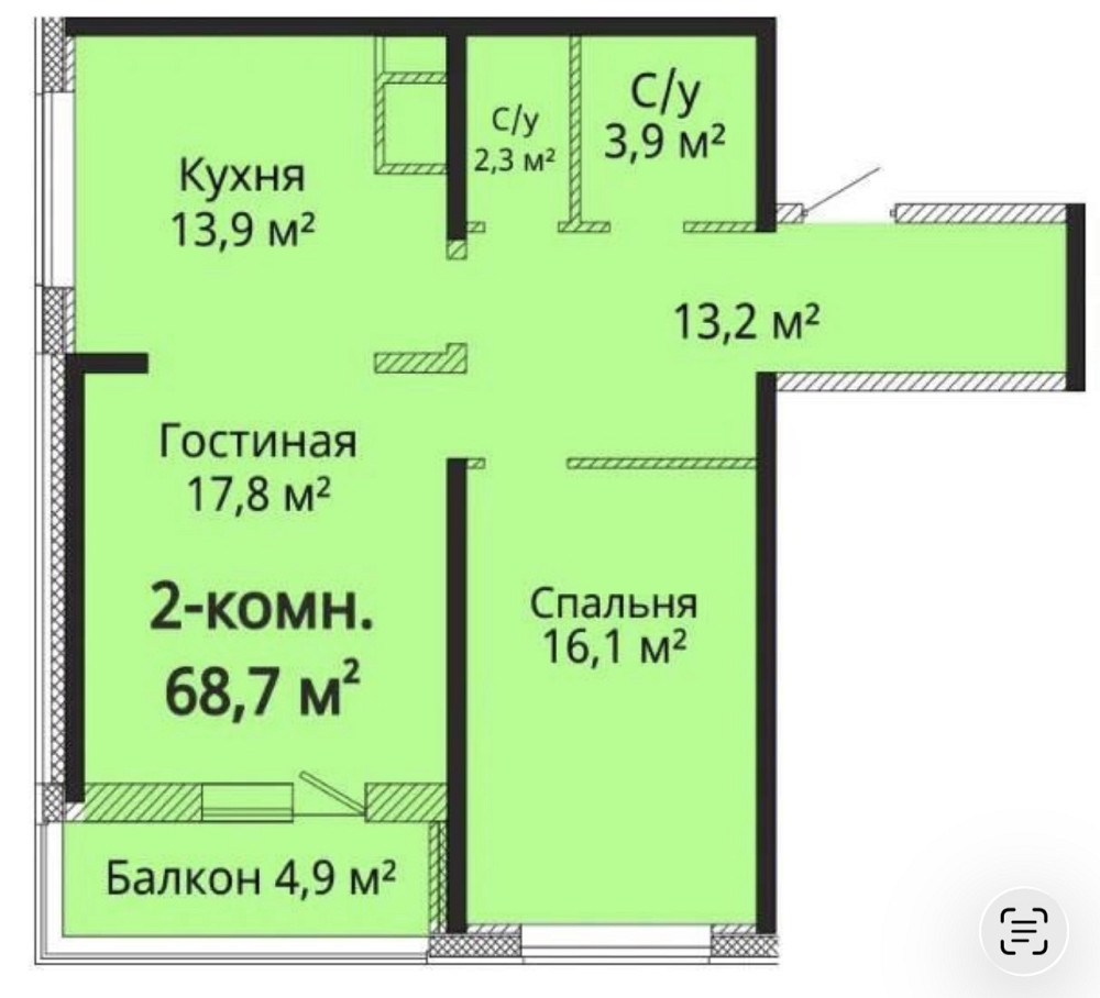 Продаж Квартира 2-кімнатна на ул. Жаботинского, 54а Одеса - фото 3