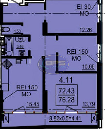 Продаж 3к квартири 76.28 кв. м Одеса - фото 7