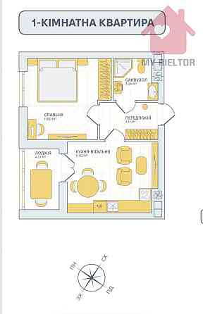 Продаж Квартира 1-кімнатна, 11/13 поверх на Капушанська, 50 Uzhhorod