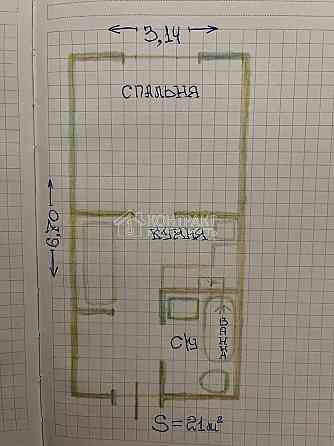 Продаж Квартира 1-кімнатна, 3/9 поверх на вул. Авіахімічна Харьков