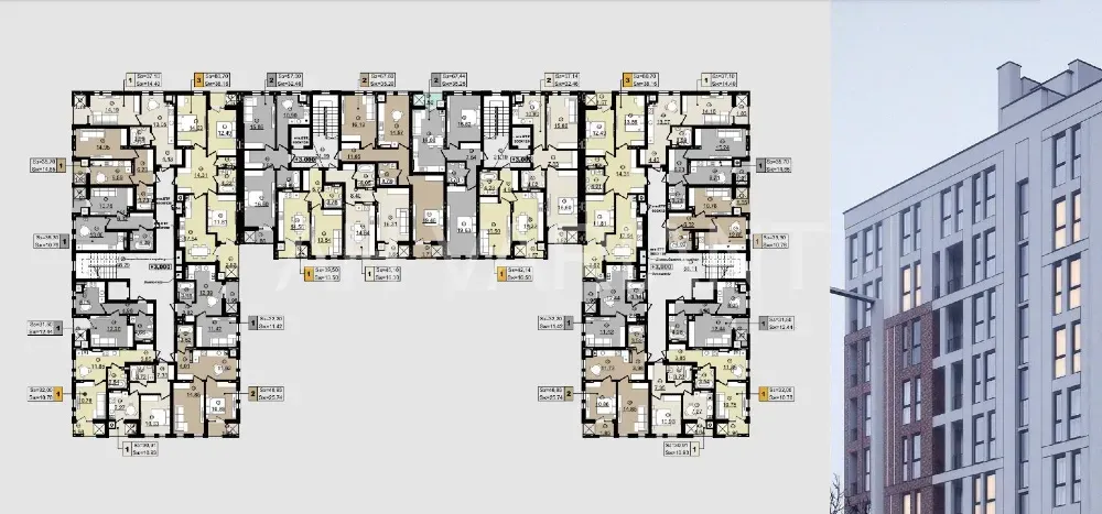 Продажа 2к Квартира 47 кв.м Гагаріна 28В Ужгород - изображение 15
