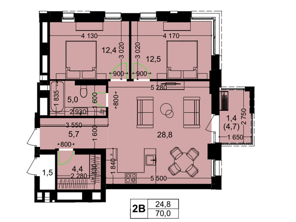 Продаж Квартира 2-кімнатна, 4/20 поверх на Цегельний Вінниця - фото 2