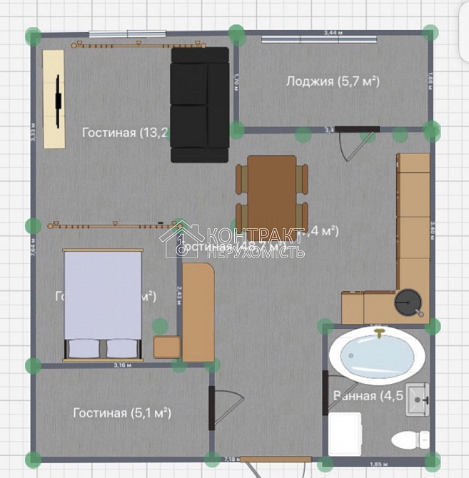 Продаж Квартира 1-кімнатна, 10/16 поверх на вул. Домобудівельна Харків - фото 8
