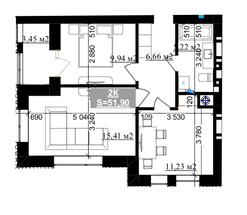 Продаж Квартира 2-кімнатна, 2/10 поверх на вул. Приозерна Івано-Франківськ - фото 5