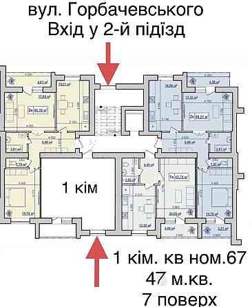 Продаж Квартира 1-кімнатна, 7/10 поверх на Горбачевського вул., 40Б Ивано-Франковск