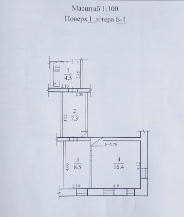 Продаж 2к Квартира 36.7 кв.м Первозванівська Дніпро