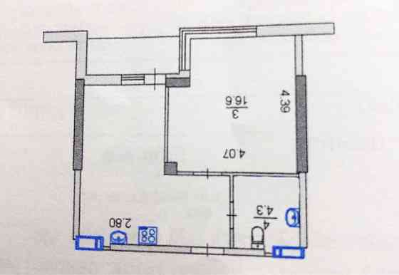 Продаж Квартира 2-кімнатна, 21/24 поверх на Освіти вул., д. 16 Киев