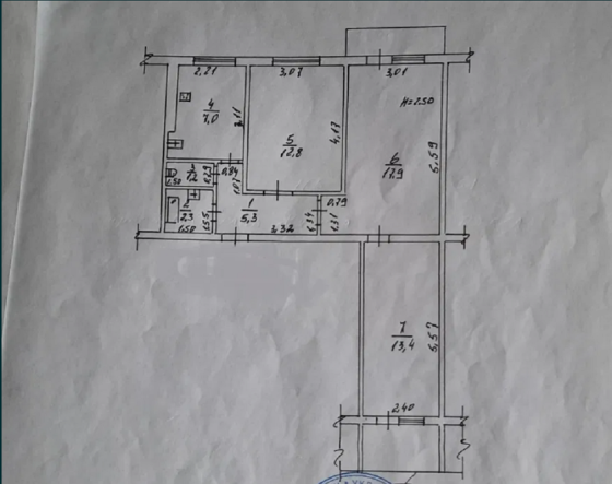 3-х кімнатна квартира під ремонт 63 м2, Таїрове, пр-кт Небесної сотні Odessa