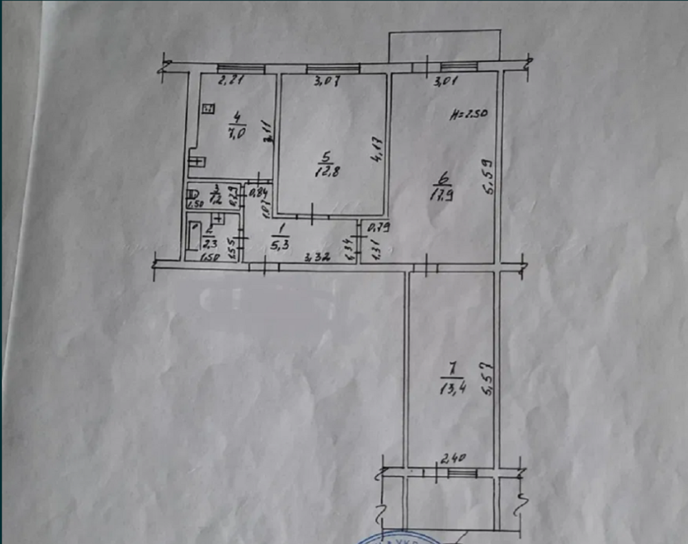 3-х кімнатна квартира під ремонт 63 м2, Таїрове, пр-кт Небесної сотні Odessa - photo 2