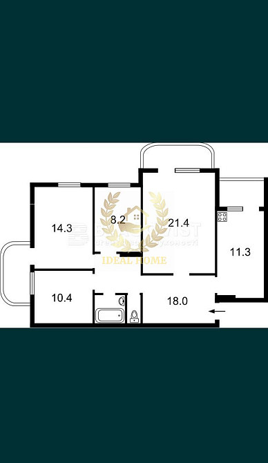 Продається 4-кімнатна квартира в Дніпровському районі Kiev - photo 2