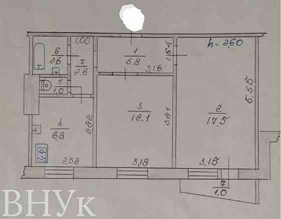 Продаж Квартира 2-кімнатна, 6/9 поверх на Конякіна, 29 Luts'k