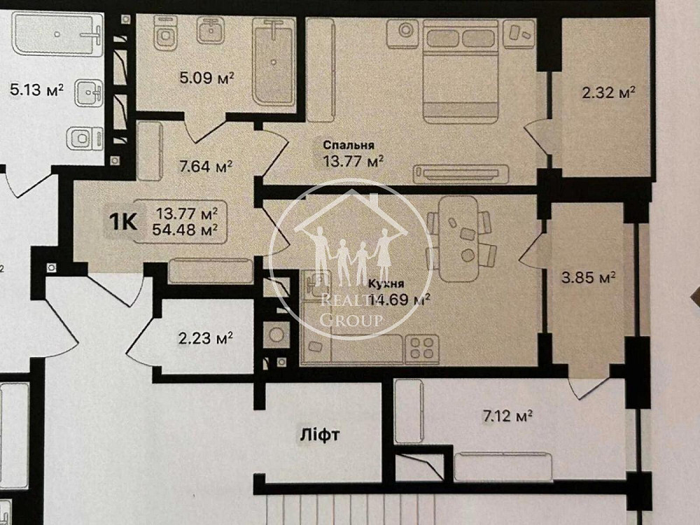 Продаж Квартира 1-кімнатна, 2/7 поверх на Підголоски, 24 Львів - фото 6