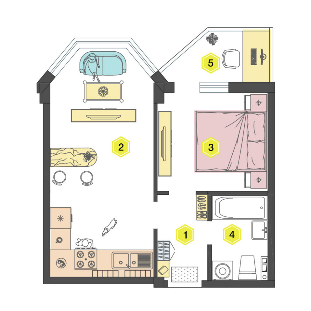 Однокомнатная квартира ЖК Алексеевский Odessa - photo 2