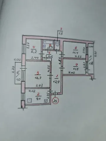 Продаж 4к Квартира 78.4 кв.м Галини Петрової вулиця 18 Миколаїв - фото 20