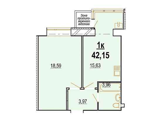 Продаж Квартира 1-кімнатна, 2/10 поверх на щорса ( кості широцького Винница
