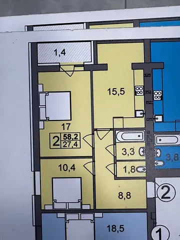 Продаж 2к Квартира 60 кв.м ЖК Dream Park Хмельницький - фото 6