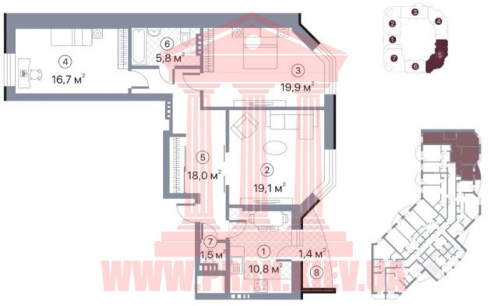 Продаж 3к Квартира 93.2 кв.м Киевский шлях, 95 Бориспіль - фото 7