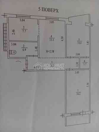 Продаж Квартира 3-кімнатна, 5/9 поверх на вул. Ахсарова Харьков