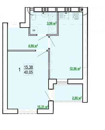 Продаж Квартира 1-кімнатна, 7/9 поверх на вул. Борткевича Харків