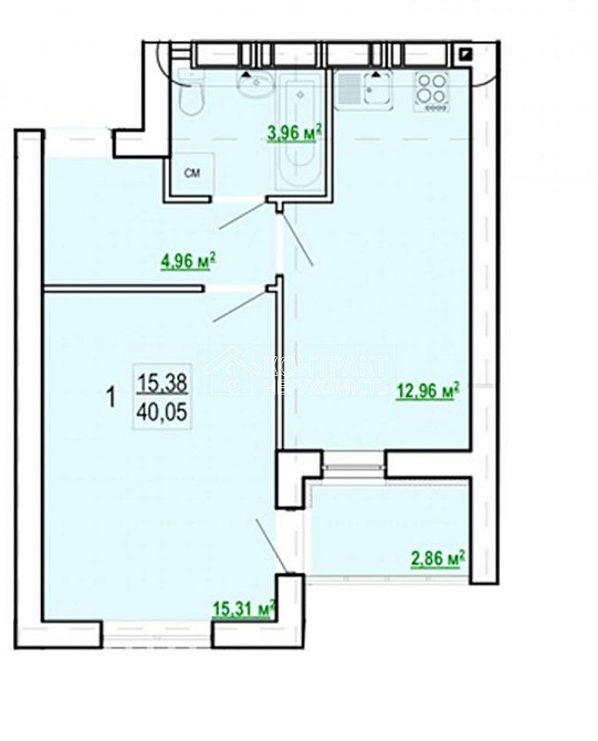 Продаж Квартира 1-кімнатна, 7/9 поверх на вул. Борткевича Харьков - изображение 6