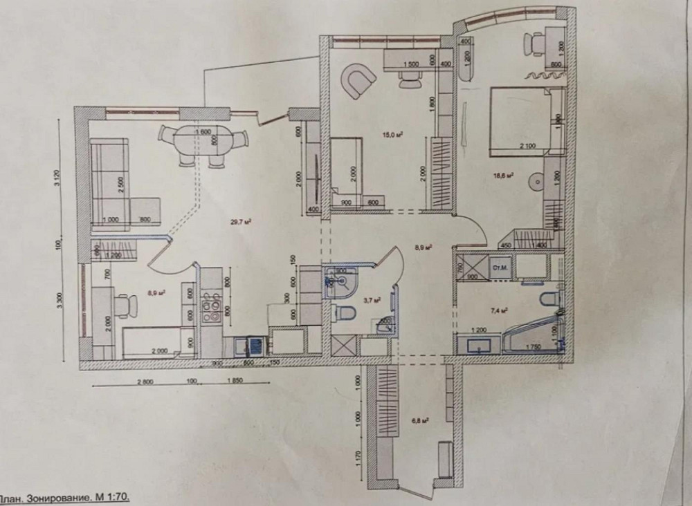 Продаж Квартира 4-кімнатна, 7/24 поверх на Гагарина ул. Одеса - фото 1