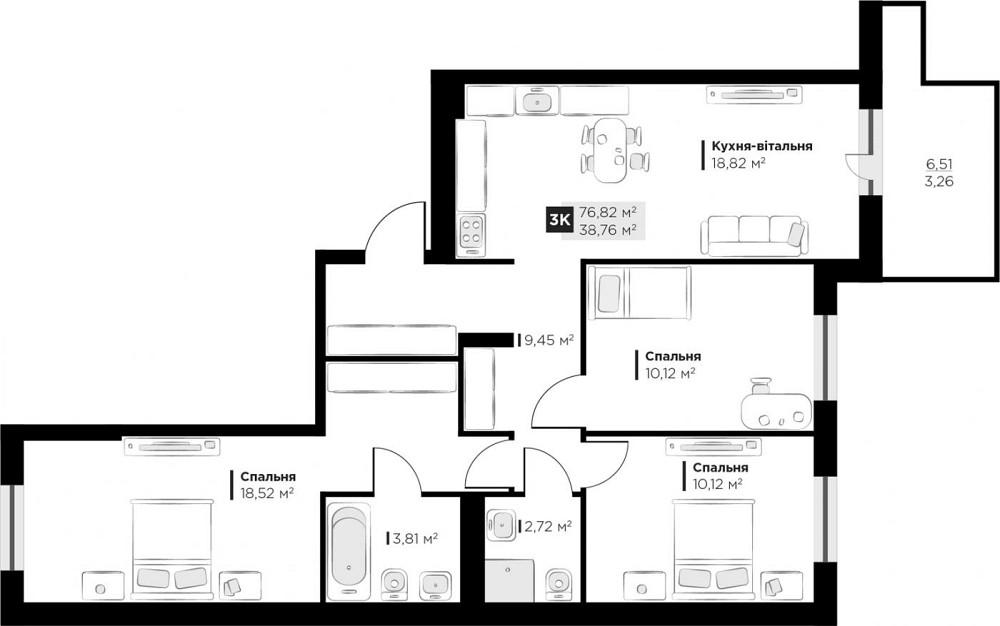 Продаж Квартира на улица Галицька Vynnyky - photo 2