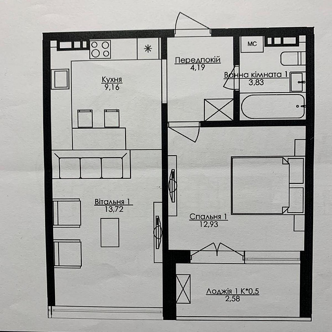 Евродвушка в ЖК Кандинский Odessa - photo 11