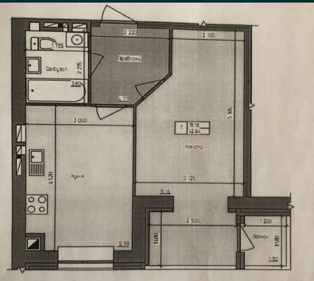 Продаж Квартира 1-кімнатна, 7/12 поверх на вул. Тетерівський бульвар Житомир - фото 1