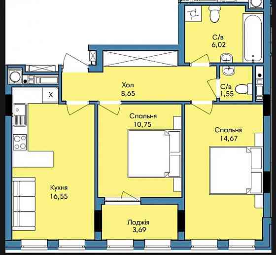 Продаж Квартира на улица Вашингтона Джорджа 1 Львов