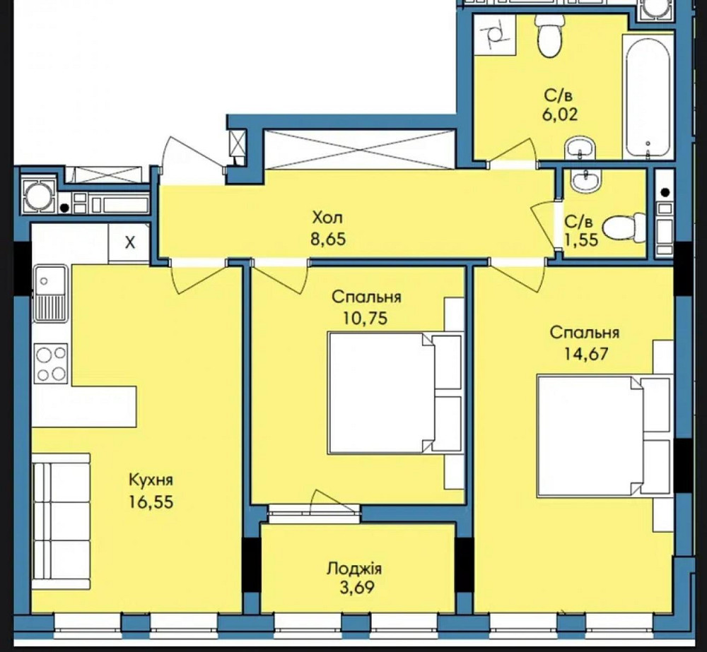 Продаж Квартира на улица Вашингтона Джорджа 1 Львов - изображение 3