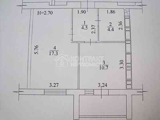 Продаж Квартира 1-кімнатна, 1/9 поверх на вул. Миру Kharkiv