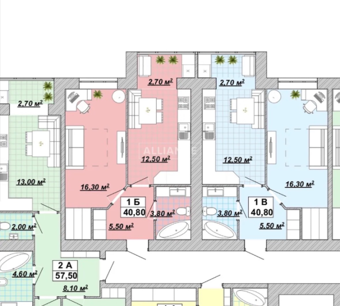 For sale 1-room Apartment 40.8 sq.m Княгинин Ivano-Frankivs'k - photo 1