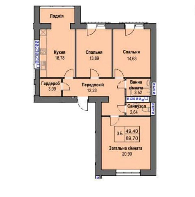 Продаж Квартира 3-кімнатна, 8/10 поверх на Фортечна, 15 Krykhivtsi - photo 8