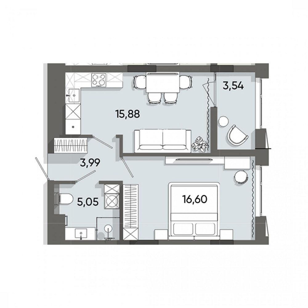 Продаж Квартира 1-кімнатна, 4/8 поверх на вул. Пластова L'viv - photo 5