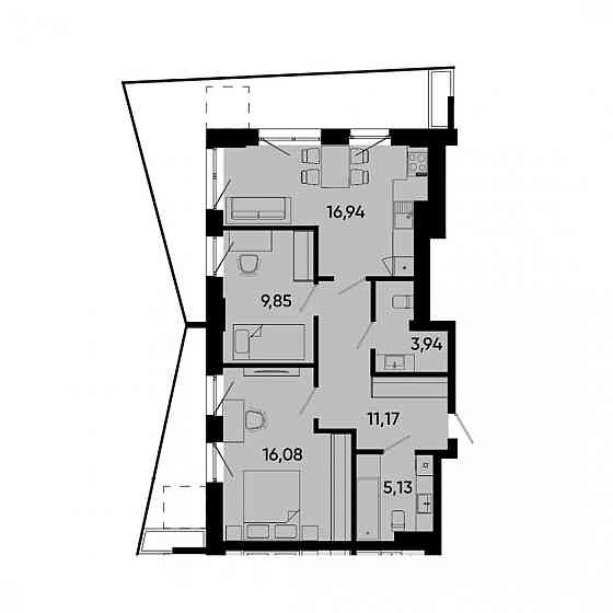 Продаж Квартира 2-кімнатна, 6/16 поверх на вул. Ленона Джона L'viv